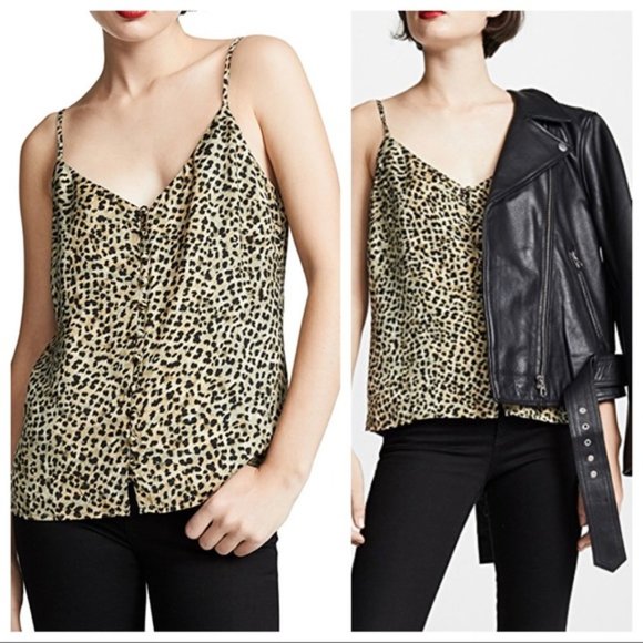 Cupcakes&Cashmere Jordane animal print camisole MD - Picture 3 of 13